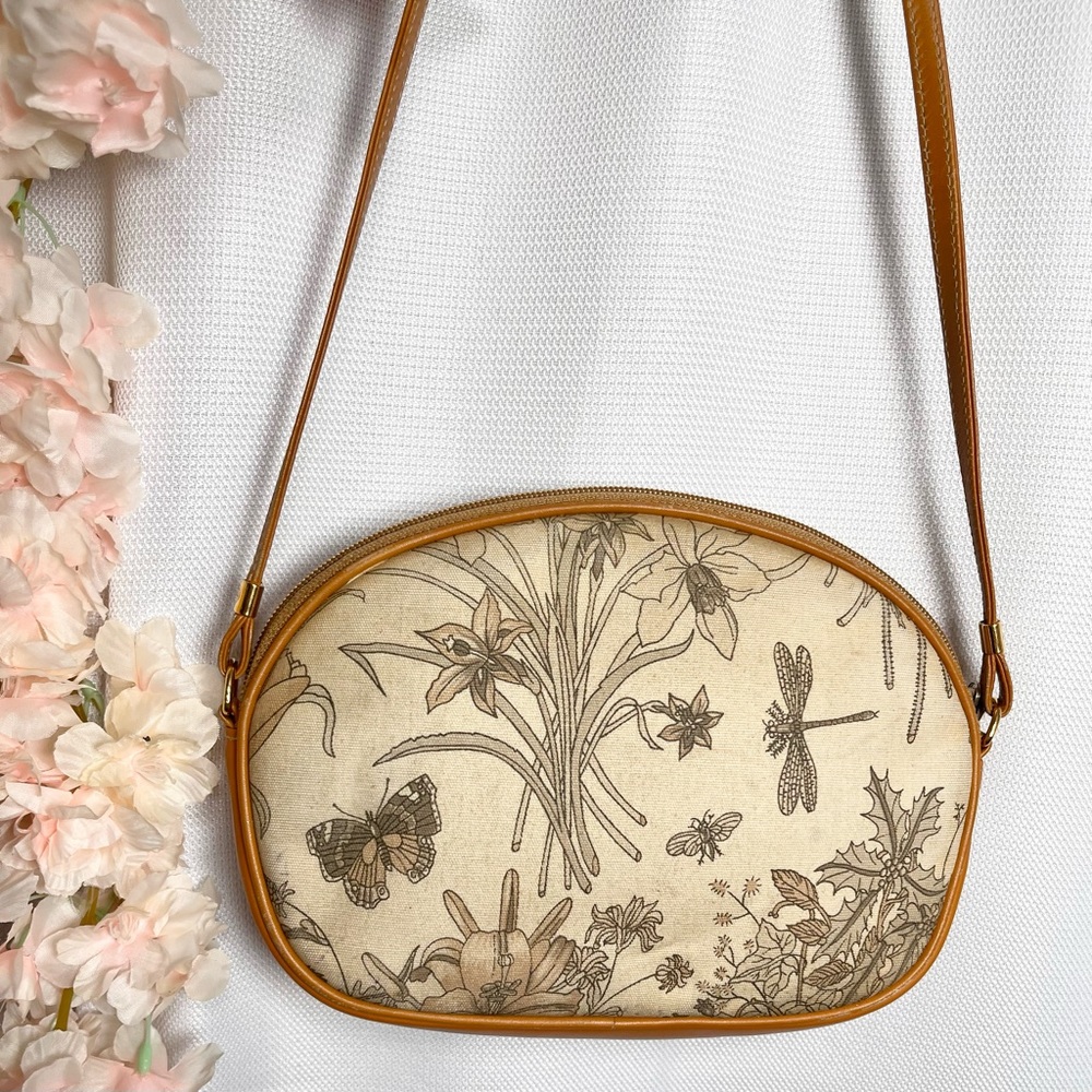 Vintage Gucci Floral & Dragonfly Tan Crossbody bag - Picture 11 of 17